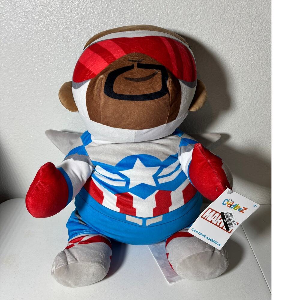 Captain America NWT Sam Wilson Cuddleez Plush Avengers Super Hero Stuffed 22"